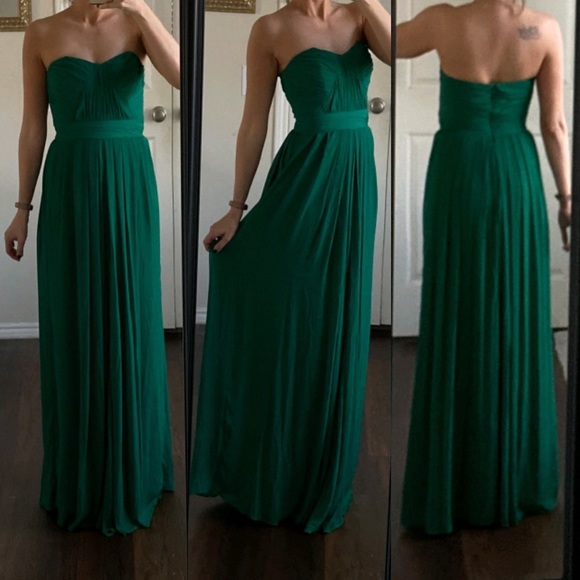Badgley Mischka Dresses & Skirts - Badgley Mischka green strapless formal prom dress